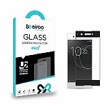 Eiroo Sony Xperia XA1 Tempered Glass Full Siyah Cam Ekran Koruyucu