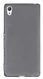 Sony Xperia Z3 Plus Ultra İnce Şeffaf Siyah Silikon Kılıf