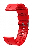 Eiroo Sport Samsung Galaxy Watch 3 45 mm Kırmızı Silikon Kordon