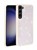 Eiroo Stone Sammsung Galaxy S23 Tal Beyaz Silikon Klf