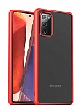 Eiroo Strong Samsung Galaxy Note 20 Kırmızı Silikon Kılıf
