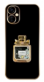 Eiroo Tecno Spark 9T Taşlı Parfüm Standlı Siyah Silikon Kılıf