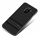 Eiroo Tiger Power Samsung Galaxy J6 Standlı Ultra Koruma Siyah Kılıf