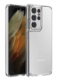 Eiroo Trace Samsung Galaxy S21 Ultra Şeffaf Silikon Kılıf
