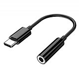 Eiroo USB Type-C 3,5 Jack Kulaklık Girişi Dönüştürücü Siyah Adaptör