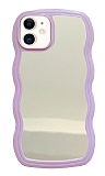 Eiroo Wave Mirror iPhone 11 Mor Silikon Kılıf