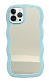 Eiroo Wave Mirror iPhone 12 Pro Max Mavi Silikon Kılıf