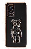 Eiroo Xiaomi Mi 10T Bearbrick Standl Siyah Silikon Klf