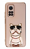 Eiroo Xiaomi Mi 10T Bulldog Standl Pembe Silikon Klf