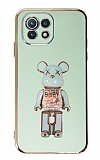 Eiroo Xiaomi Mi 11 Lite Candy Bear Standl Yeil Silikon Klf