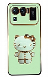 Eiroo Xiaomi Mi 11 Ultra Aynal Kitty Standl Yeil Silikon Klf