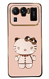 Eiroo Xiaomi Mi 11 Ultra Aynal Kitty Standl Pembe Silikon Klf