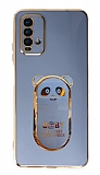 Eiroo Xiaomi Poco M3 Baby Panda Standl Mavi Silikon Klf