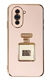 Eiroo Huawei nova 10 Aynalı Parfüm Standlı Pembe Silikon Kılıf