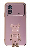 Eiroo Xiaomi Poco X4 Pro 5G Baby Bear Standl Mor Silikon Klf