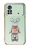 Eiroo Xiaomi Poco X4 Pro 5G Candy Bear Standl Yeil Silikon Klf