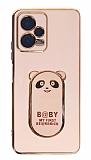 Eiroo Xiaomi Poco X5 5G Baby Panda Standl Pembe Silikon Klf