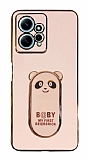 Eiroo Xiaomi Redmi Note 12 4G Baby Panda Standl Pembe Silikon Klf
