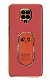 Eiroo Xiaomi Redmi Note 9S Baby Panda Standl Krmz Silikon Klf