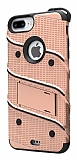 Eiroo Zag Armor iPhone 7 Plus Standlı Ultra Koruma Gold Kılıf