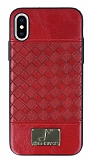 G-Case Gentleman Series iPhone X / XS Deri Kırmızı Rubber Kılıf