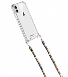 hippi iPhone 12 Mini Birch Kumaş Askılı Ultra Koruma Telefon Kılıfı