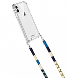 hippi iPhone 12 Mini Lemon Örgü Yassı Askılı Ultra Koruma Telefon Kılıfı