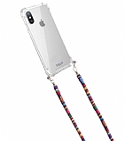 hippi iPhone X / XS Moss Kumaş Askılı Ultra Koruma Telefon Kılıfı