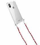 hippi iPhone X / XS Poplar Kumaş Askılı Ultra Koruma Telefon Kılıfı