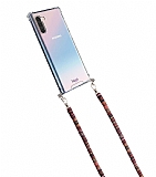 hippi Samsung Galaxy Note 10 Alder Kumaş Askılı Ultra Koruma Telefon Kılıfı