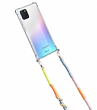 hippi Samsung Galaxy Note 10 Lite Daisy Örgü Askılı Ultra Koruma Telefon Kılıfı