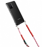 hippi Samsung Galaxy S10 Lite Begonia Örgü Askılı Ultra Koruma Telefon Kılıfı