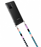 hippi Samsung Galaxy S10 Lite Waterflower Örgü Yassı Askılı Ultra Koruma Telefon Kılıfı