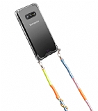 hippi Samsung Galaxy S10e Daisy Örgü Askılı Ultra Koruma Telefon Kılıfı