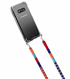 hippi Samsung Galaxy S10e Pomegranate Örgü Yassı Askılı Ultra Koruma Telefon Kılıfı
