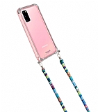 hippi Samsung Galaxy S20 Ash Kumaş Askılı Ultra Koruma Telefon Kılıfı