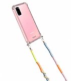 hippi Samsung Galaxy S20 Daisy Örgü Askılı Ultra Koruma Telefon Kılıfı