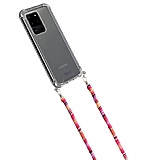 hippi Samsung Galaxy S20 Ultra Brambles Kumaş Askılı Ultra Koruma Telefon Kılıfı
