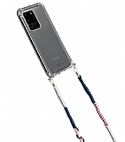 hippi Samsung Galaxy S20 Ultra Cosmos Örgü Askılı Ultra Koruma Telefon Kılıfı