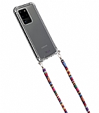 hippi Samsung Galaxy S20 Ultra Moss Kumaş Askılı Ultra Koruma Telefon Kılıfı