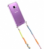 hippi Samsung Galaxy S9 Daisy Örgü Askılı Ultra Koruma Telefon Kılıfı