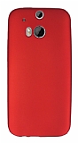 HTC One M8 Mat Kırmızı Silikon Kılıf