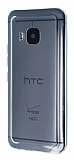 HTC One M9 Silikon Kenarlı Şeffaf Rubber Kılıf