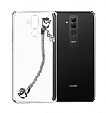 Huawei Mate 20 Lite Silver Zincirli Kılıf