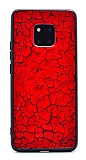 Huawei Mate 20 Pro Marble Kırmızı Silikon Kılıf