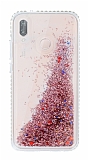 Huawei P20 Lite Simli Sulu Rose Gold Rubber Kılıf