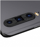 Huawei P30 Lite Siyah Metal Kamera Lensi Koruyucu