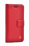 Kar Deluxe Huawei P40 Lite E Cüzdanlı Yan Kapaklı Kırmızı Deri Kılıf