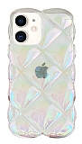 iPhone 11 3D Glitter Elmas effaf Silikon Klf