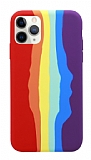 iPhone 11 Pro Max Rainbow Lansman Kırmızı Silikon Kılıf